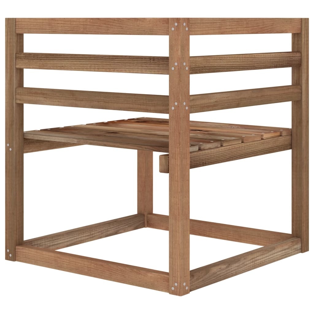 VidaXL Tuinbank 3-zits pallet met zwarte kussens grenenhout