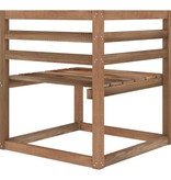 VidaXL Tuinbank 3-zits pallet met lichtblauwe kussens grenenhout