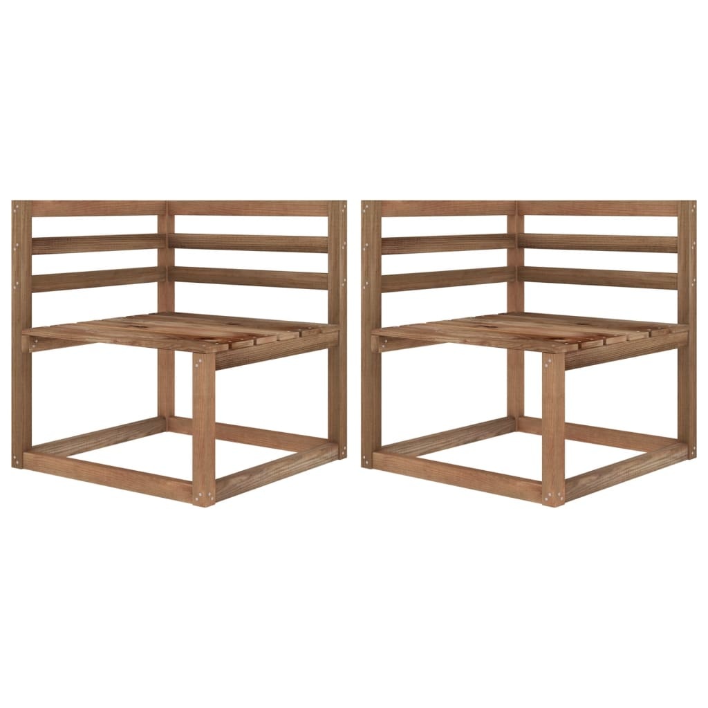 VidaXL Tuinbank 3-zits pallet met grijze kussens grenenhout