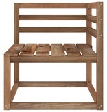 VidaXL Tuinbank 3-zits pallet met antracietkleurige kussens grenenhout