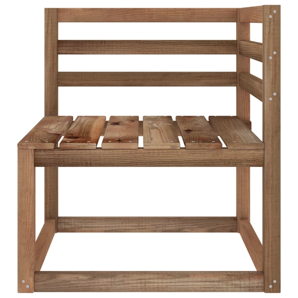 VidaXL Tuinbank 3-zits pallet met antracietkleurige kussens grenenhout
