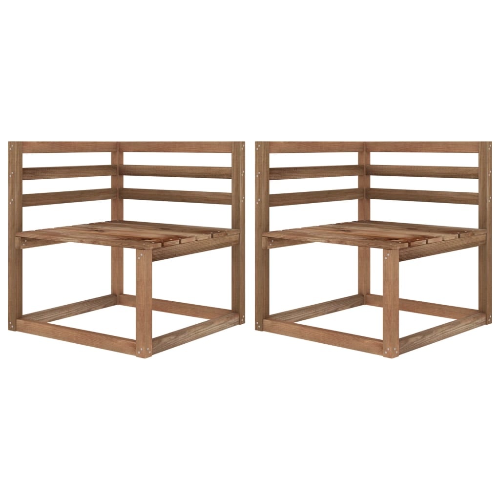 VidaXL Tuinbank 2-zits pallet met rode kussens grenenhout