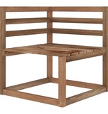 VidaXL Tuinbank 2-zits pallet met rode kussens grenenhout