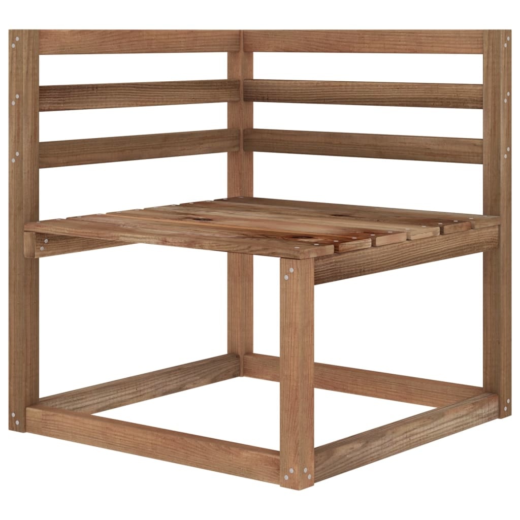 VidaXL Tuinbank 2-zits pallet met rode kussens grenenhout