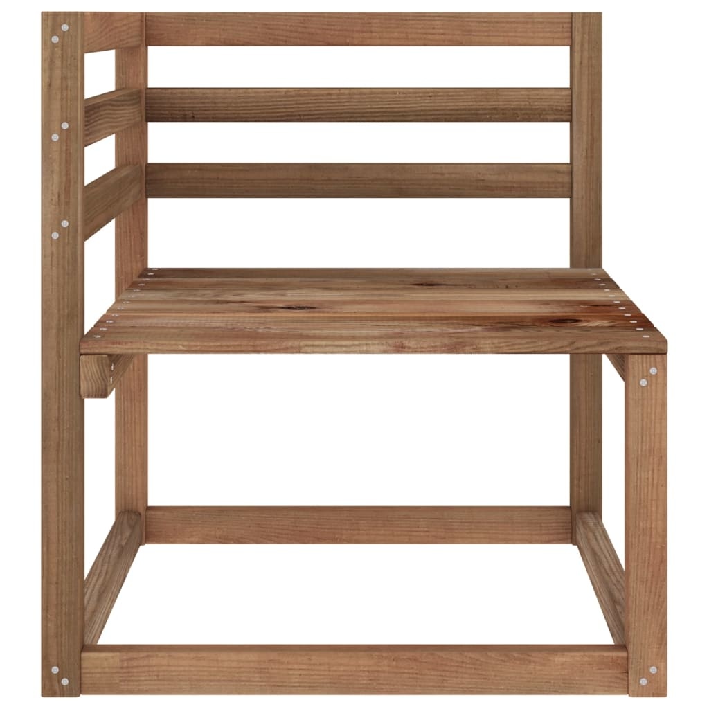 VidaXL Tuinbank 2-zits pallet met rode kussens grenenhout