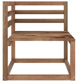VidaXL Tuinbank 2-zits pallet met crèmewitte kussens grenenhout