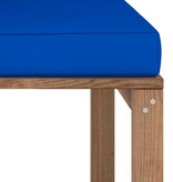 VidaXL Tuinmiddenbank met blauwe kussens pallet