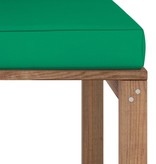 VidaXL Tuinmiddenbank met groene kussens pallet