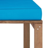 VidaXL Tuinmiddenbank met lichtblauwe kussens pallet