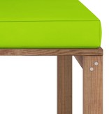 VidaXL Tuinhoekbank met heldergroene kussens pallet