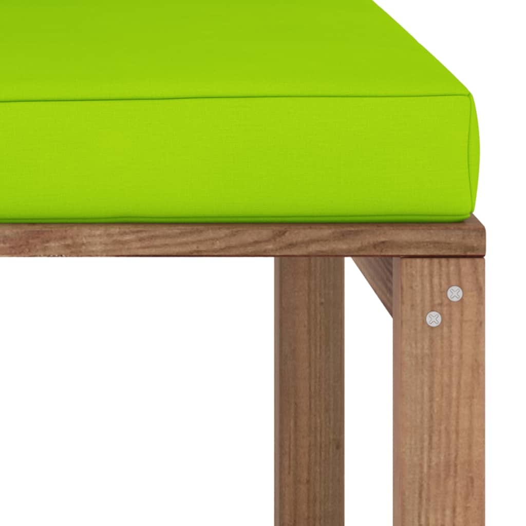 VidaXL Tuinhoekbank met heldergroene kussens pallet