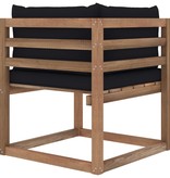 VidaXL Tuinhoekbank met zwarte kussens pallet
