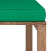 VidaXL Tuinhoekbank met groene kussens pallet