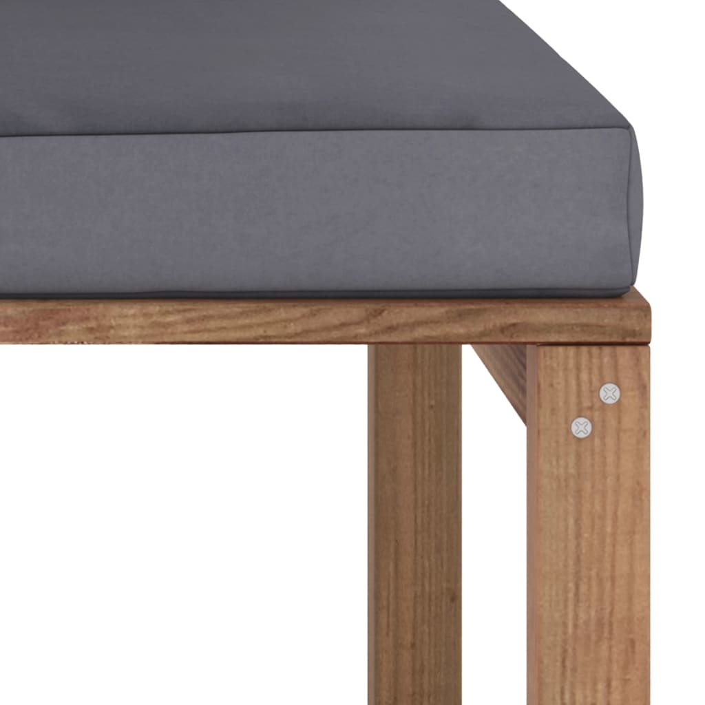 VidaXL Tuinhoekbank met antracietkleurige kussens pallet