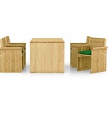 VidaXL 5-delige Tuinset met kussens geïmpregneerd grenenhout