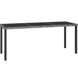 VidaXL 9-delige Tuinset poly rattan grijs