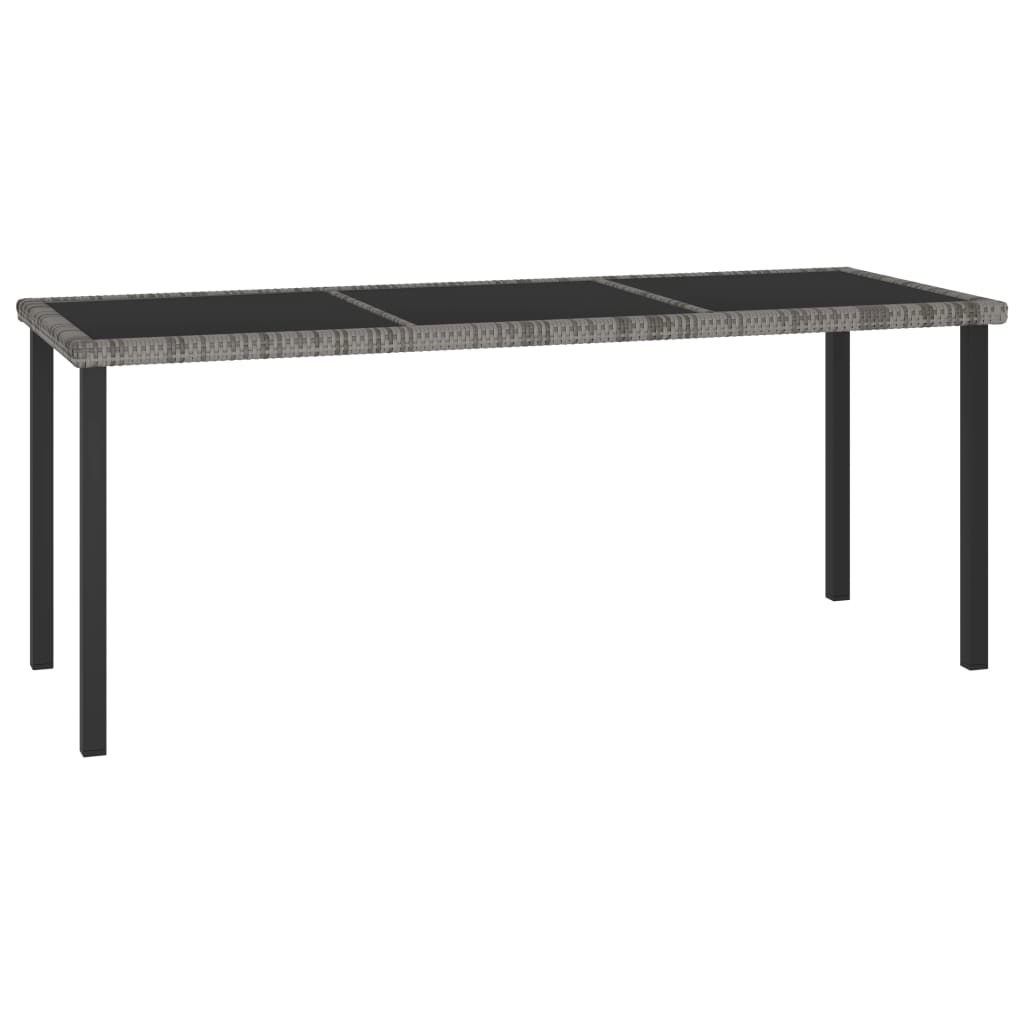 VidaXL 9-delige Tuinset poly rattan grijs