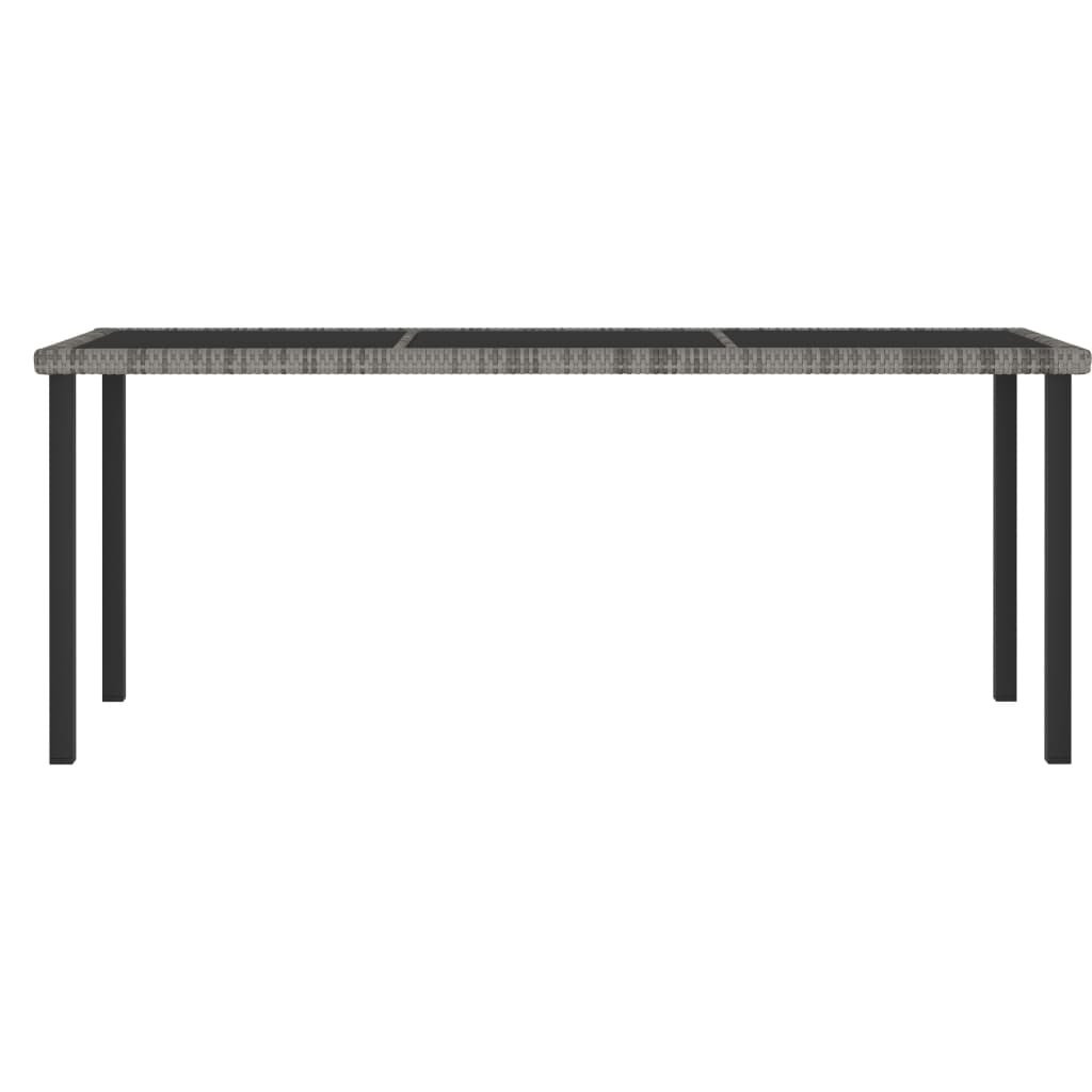 VidaXL 9-delige Tuinset poly rattan grijs