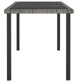 VidaXL 9-delige Tuinset poly rattan grijs