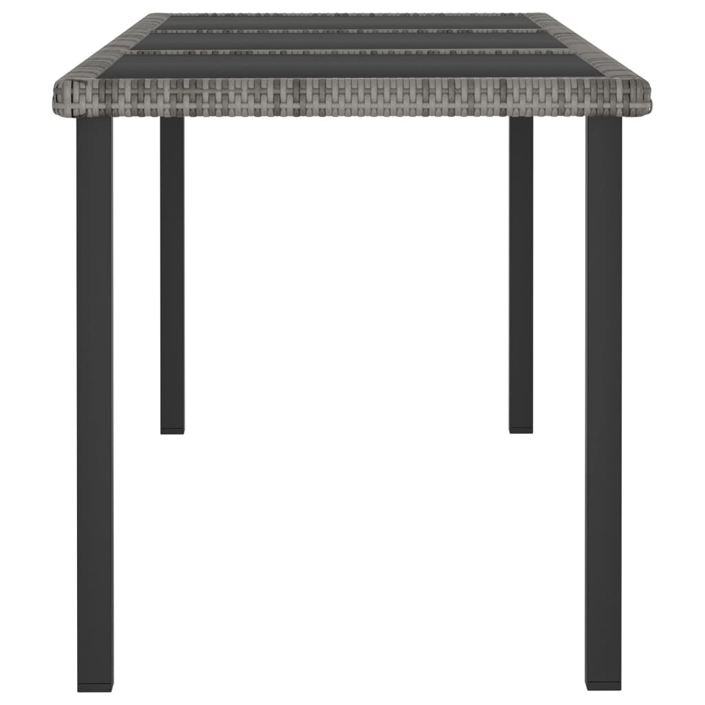 VidaXL 9-delige Tuinset poly rattan grijs