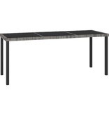 VidaXL 7-delige Tuinset poly rattan grijs