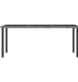 VidaXL 7-delige Tuinset poly rattan grijs