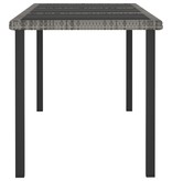 VidaXL 7-delige Tuinset poly rattan grijs