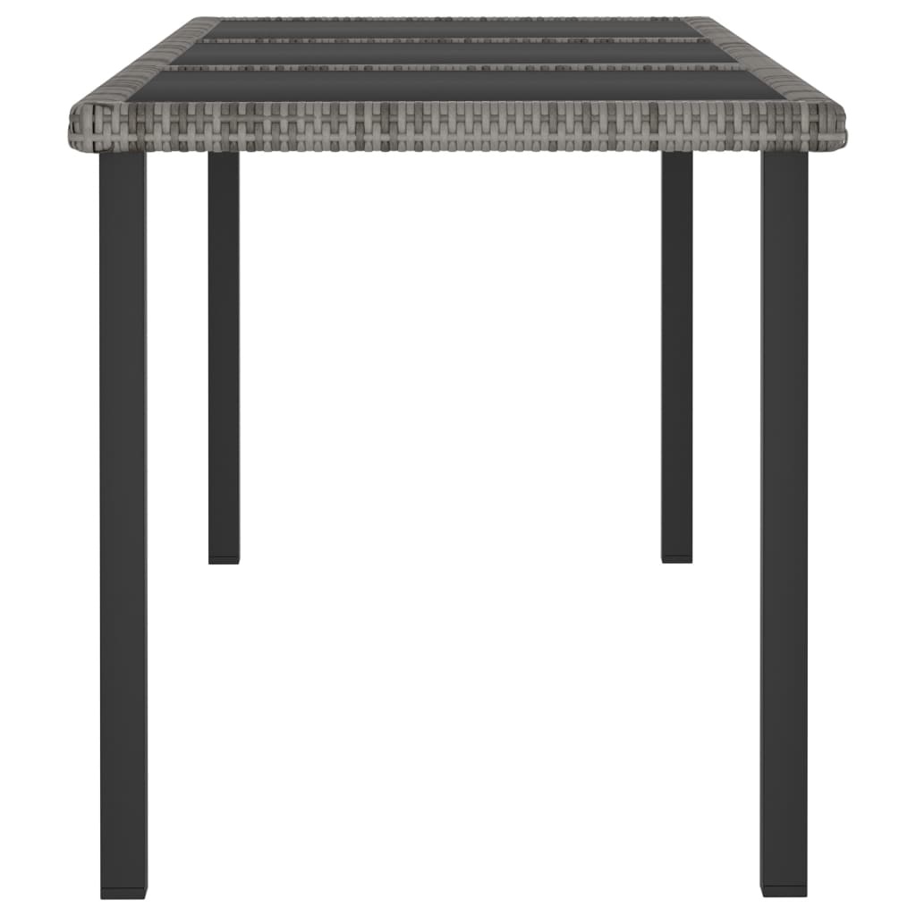 VidaXL 7-delige Tuinset poly rattan grijs
