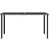 VidaXL 7-delige Tuinset poly rattan grijs