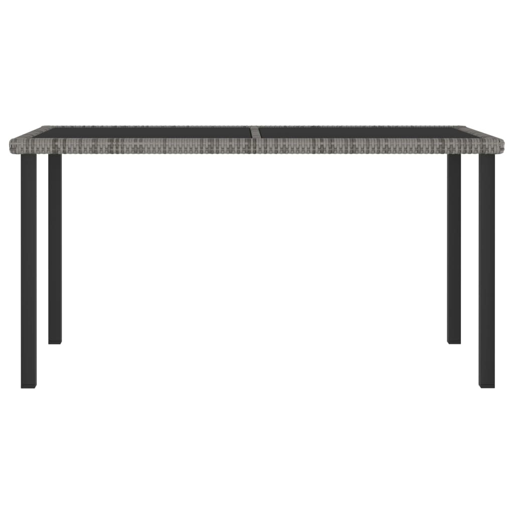 VidaXL 7-delige Tuinset poly rattan grijs