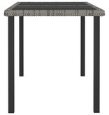 VidaXL 7-delige Tuinset poly rattan grijs