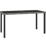 VidaXL 5-delige Tuinset poly rattan grijs