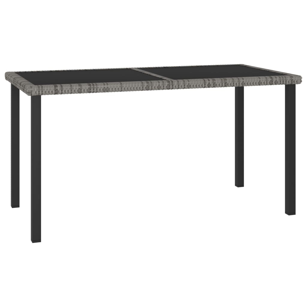VidaXL 5-delige Tuinset poly rattan grijs