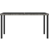 VidaXL 5-delige Tuinset poly rattan grijs