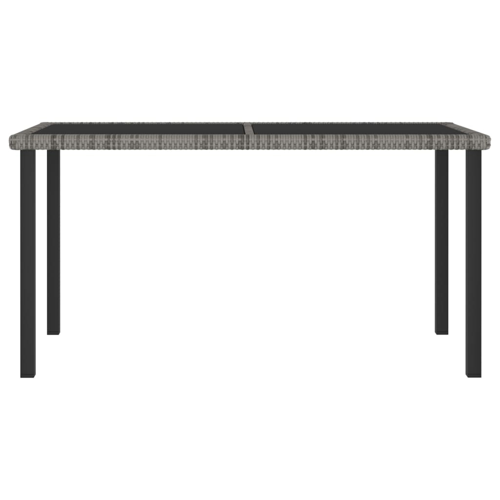 VidaXL 5-delige Tuinset poly rattan grijs