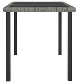 VidaXL 5-delige Tuinset poly rattan grijs