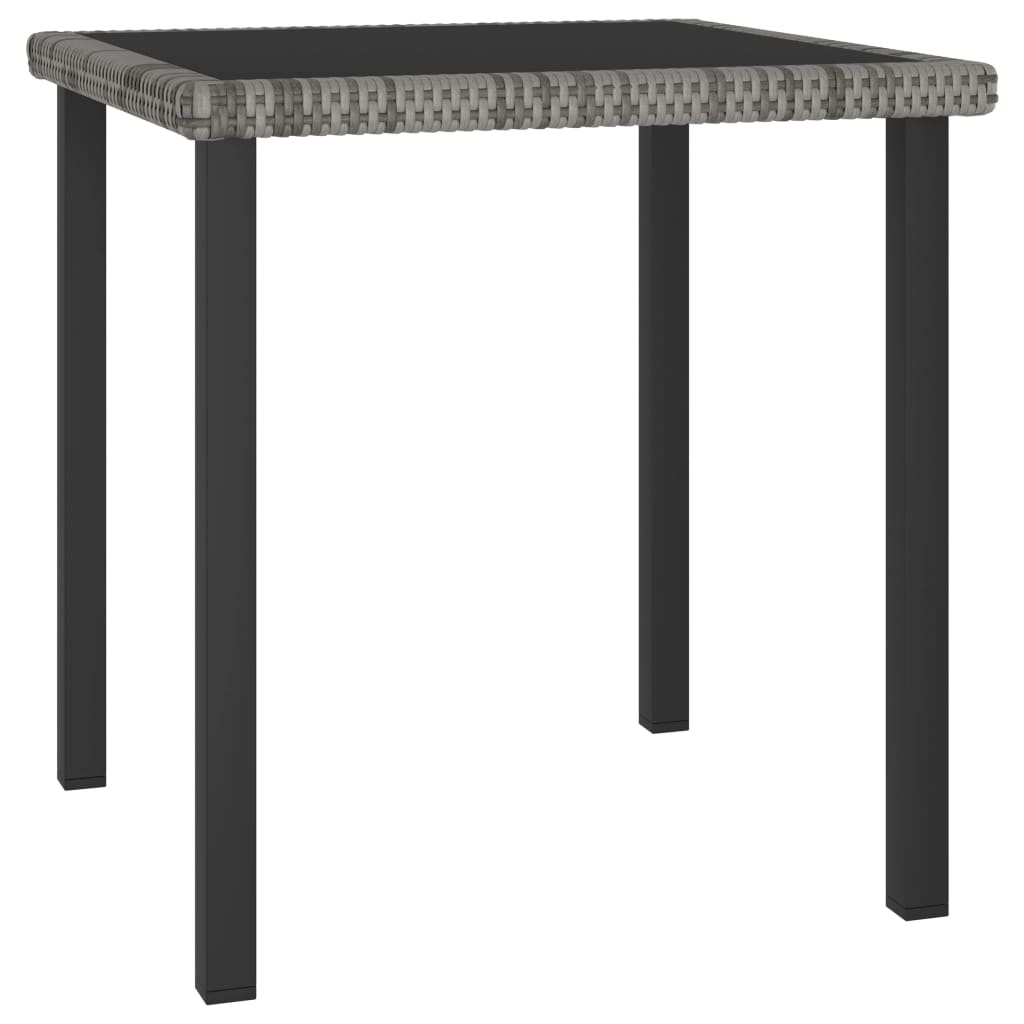 VidaXL 5-delige Tuinset poly rattan grijs