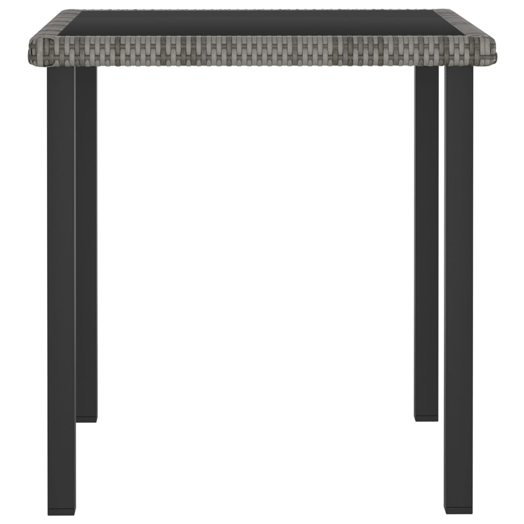 VidaXL 5-delige Tuinset poly rattan grijs