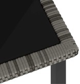 VidaXL 5-delige Tuinset poly rattan grijs