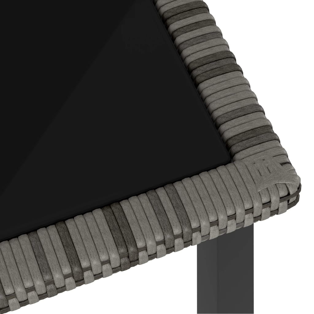 VidaXL 5-delige Tuinset poly rattan grijs