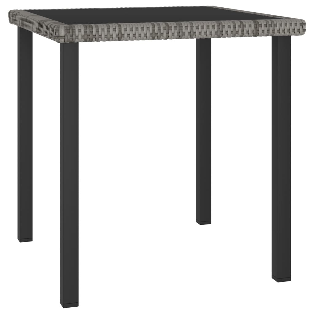 VidaXL 3-delige Tuinset poly rattan grijs