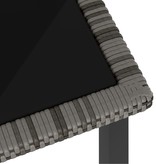 VidaXL 3-delige Tuinset poly rattan grijs