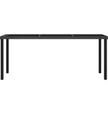 VidaXL 9-delige Tuinset poly rattan zwart