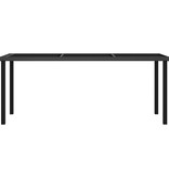 VidaXL 7-delige Tuinset poly rattan zwart
