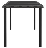 VidaXL 7-delige Tuinset poly rattan zwart