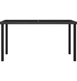 VidaXL 7-delige Tuinset poly rattan zwart