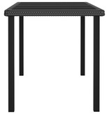 VidaXL 7-delige Tuinset poly rattan zwart