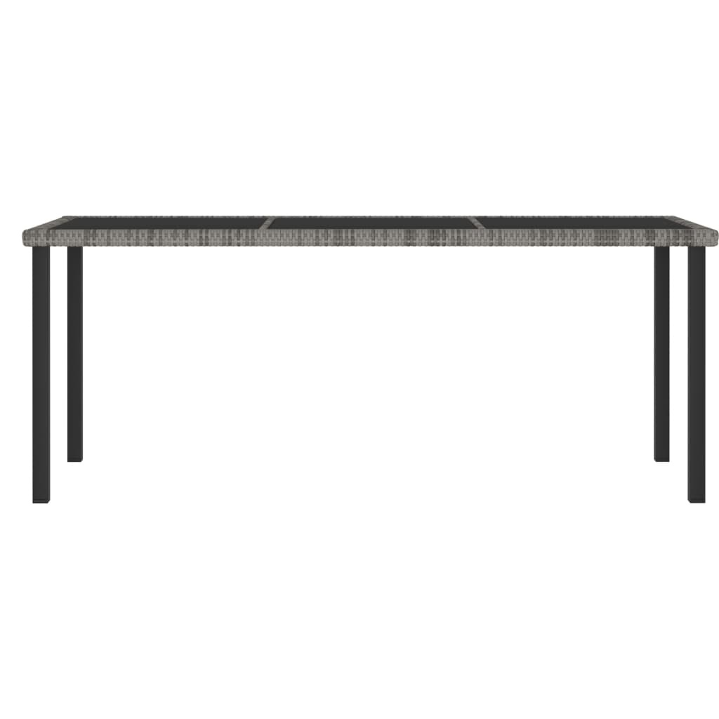 VidaXL 9-delige Tuinset poly rattan grijs