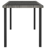 VidaXL 9-delige Tuinset poly rattan grijs