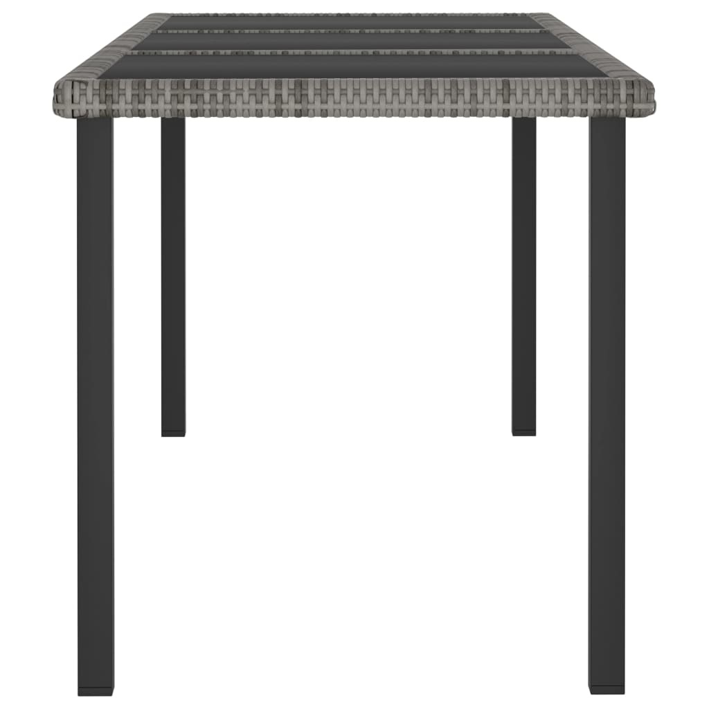 VidaXL 9-delige Tuinset poly rattan grijs